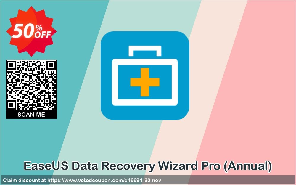 Get 50% OFF EaseUS Data Recovery Wizard Pro, Annual Coupon