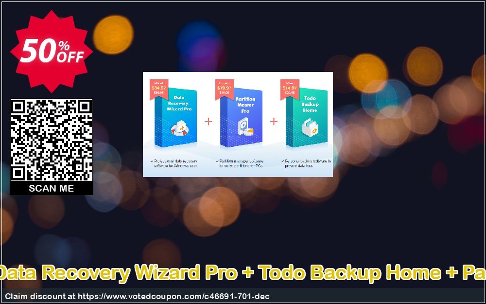 Bundle: EaseUS Data Recovery Wizard Pro + Todo Backup Home + Partition Master Pro Coupon Code Oct 2023, 50% OFF - VotedCoupon