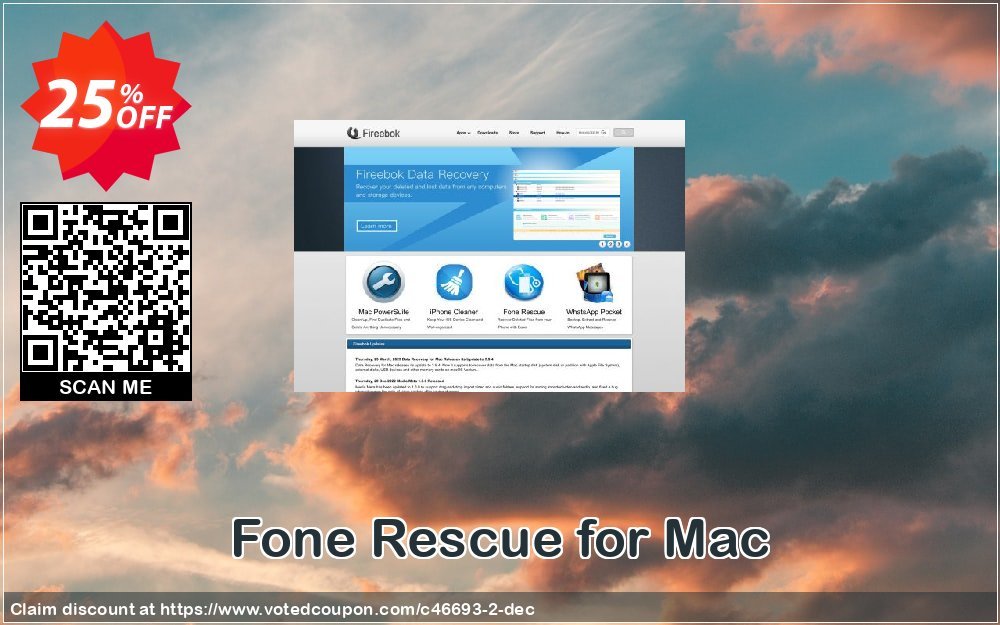 Fone Rescue for MAC Coupon, discount Fireebok coupon (46693). Promotion: Fireebok discount code for promotion