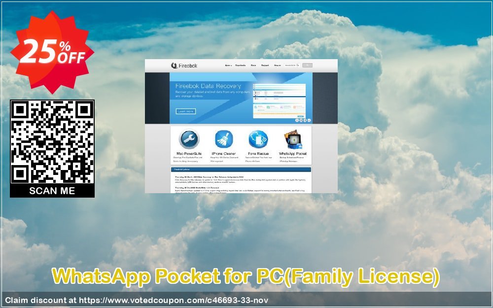 WhatsApp Pocket for PC, Family Plan  Coupon, discount Fireebok coupon (46693). Promotion: Fireebok discount code for promotion