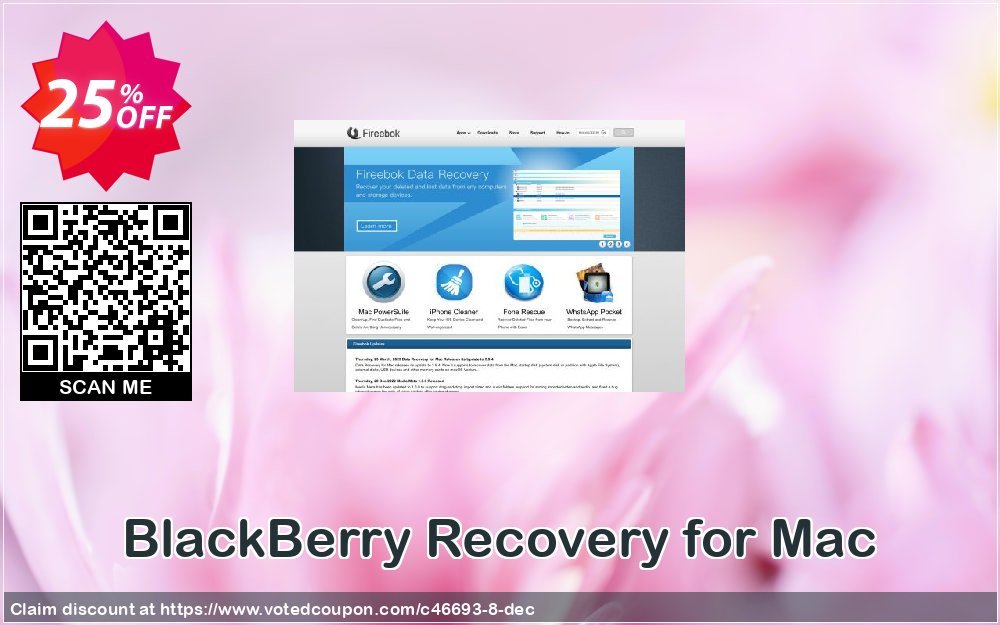 BlackBerry Recovery for MAC Coupon, discount Fireebok coupon (46693). Promotion: Fireebok discount code for promotion