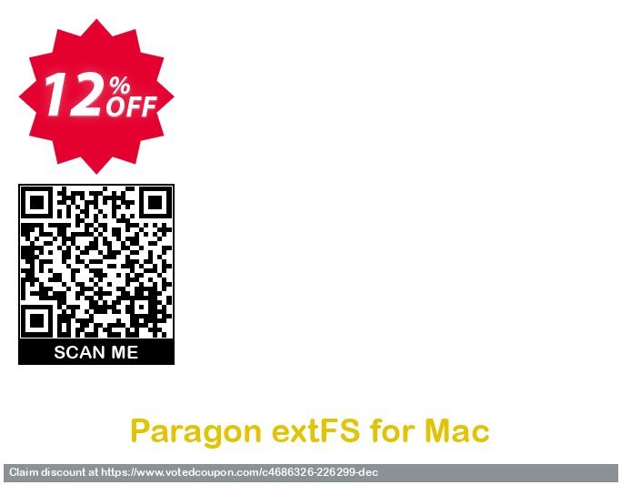 Paragon extFS for MAC Coupon, discount 10% OFF Paragon extFS for Mac, verified. Promotion: Impressive promotions code of Paragon extFS for Mac, tested & approved