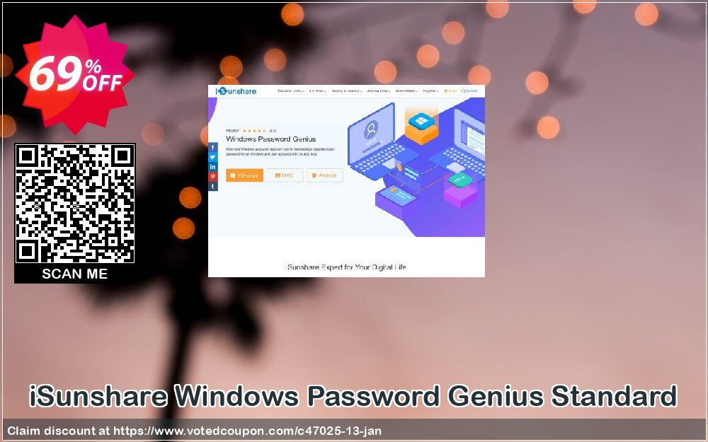iSunshare WINDOWS Password Genius Standard voted-on promotion codes