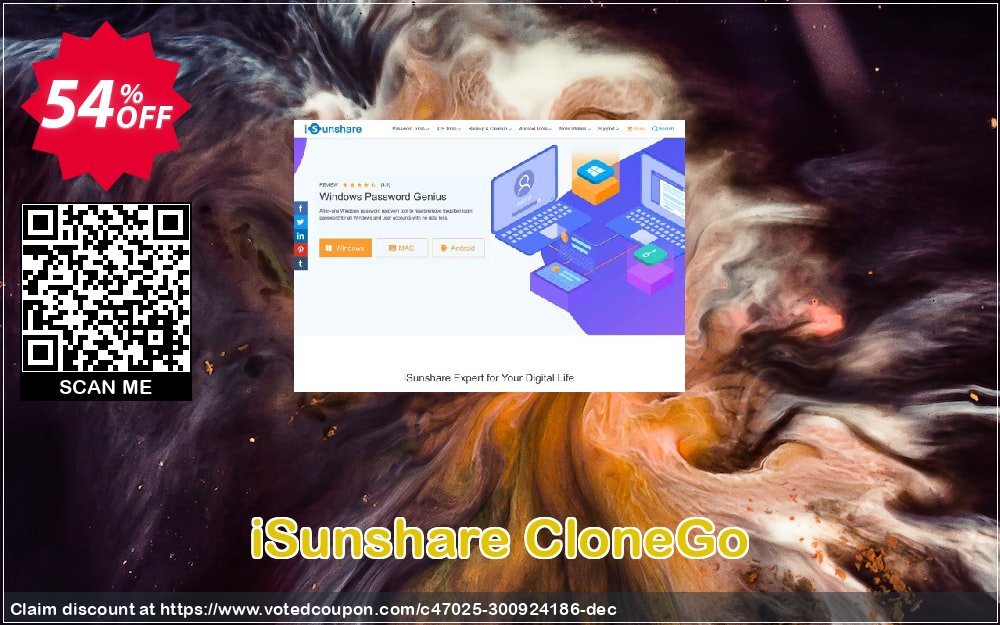 iSunshare CloneGo Coupon, discount iSunshare CloneGo discount (47025). Promotion: iSunshare CloneGo coupons