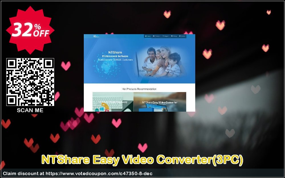 NTShare Easy Video Converter, 3PC  Coupon, discount NTShare coupon (47350). Promotion: NTShare coupon discounts (47350)