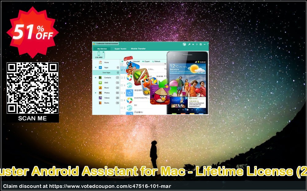 Coolmuster Android Assistant for MAC - Lifetime Plan, 5 PCs  Coupon Code Apr 2024, 51% OFF - VotedCoupon