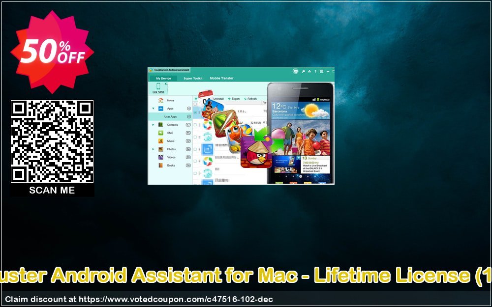 Coolmuster Android Assistant for MAC - Lifetime Plan, 10 PCs  Coupon Code Apr 2024, 50% OFF - VotedCoupon