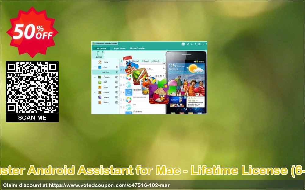 Coolmuster Android Assistant for MAC - Lifetime Plan, 10 PCs  Coupon Code Apr 2024, 50% OFF - VotedCoupon