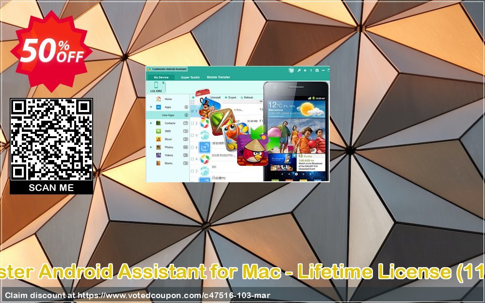 Coolmuster Android Assistant for MAC - Lifetime Plan, 15 PCs  Coupon, discount affiliate discount. Promotion: 
