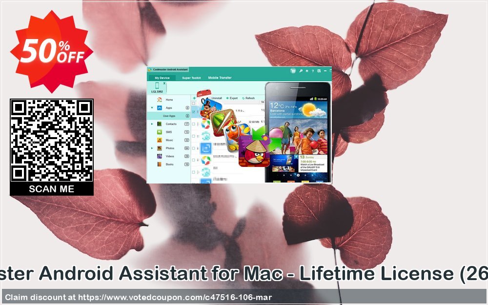 Coolmuster Android Assistant for MAC - Lifetime Plan, 30 PCs  Coupon Code Apr 2024, 50% OFF - VotedCoupon