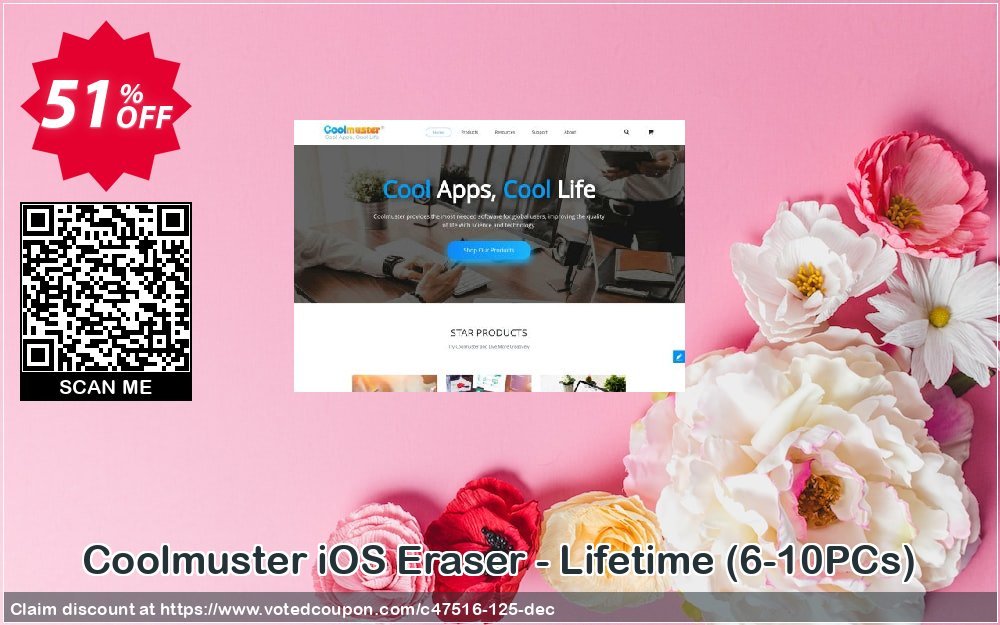 Coolmuster iOS Eraser - Lifetime, 6-10PCs  Coupon Code Apr 2024, 51% OFF - VotedCoupon