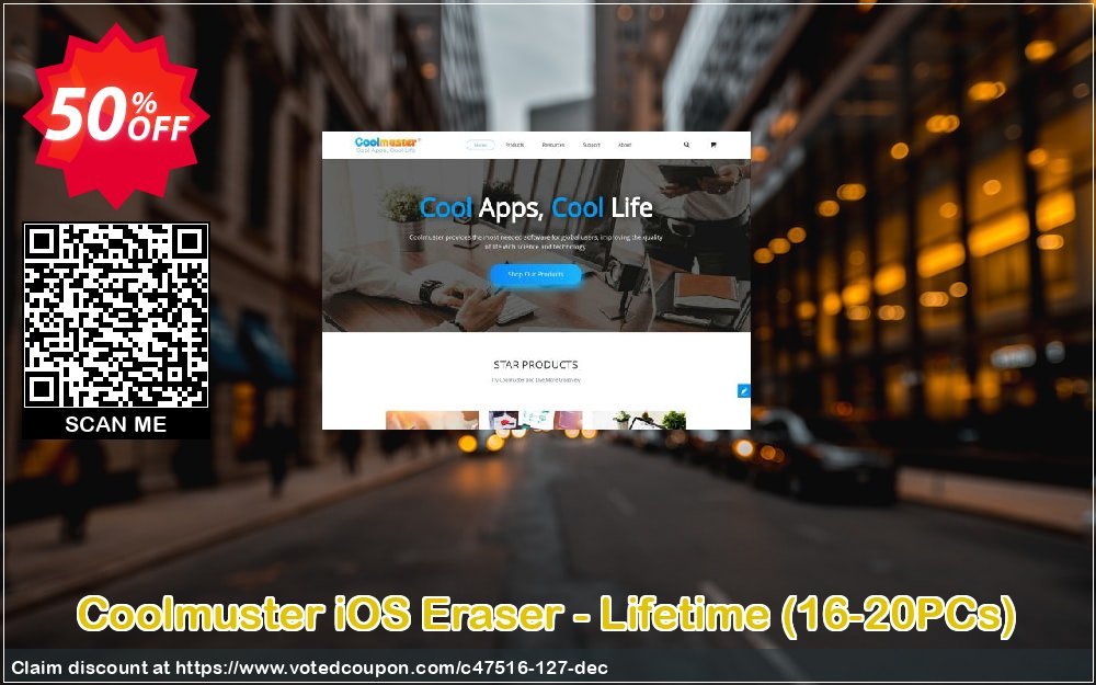 Coolmuster iOS Eraser - Lifetime, 16-20PCs  Coupon, discount affiliate discount. Promotion: 