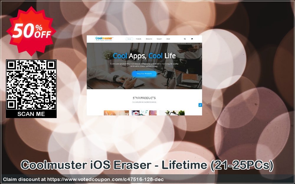 Coolmuster iOS Eraser - Lifetime, 21-25PCs  Coupon Code Apr 2024, 50% OFF - VotedCoupon