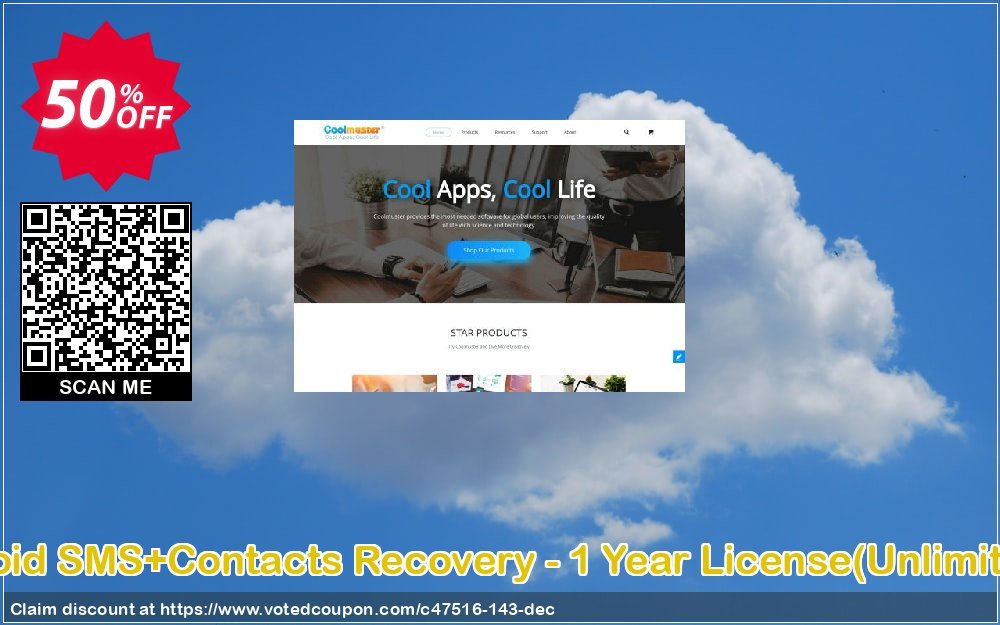Coolmuster Android SMS+Contacts Recovery - Yearly Plan, Unlimited Devices, 1 PC  Coupon Code Apr 2024, 50% OFF - VotedCoupon
