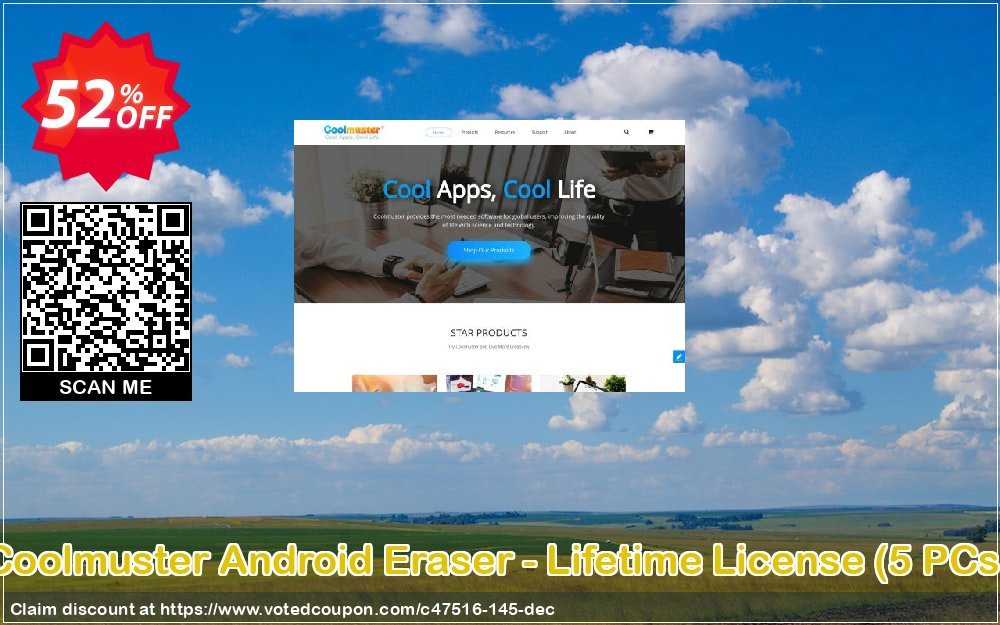 Coolmuster Android Eraser - Lifetime Plan, 5 PCs  Coupon, discount affiliate discount. Promotion: 