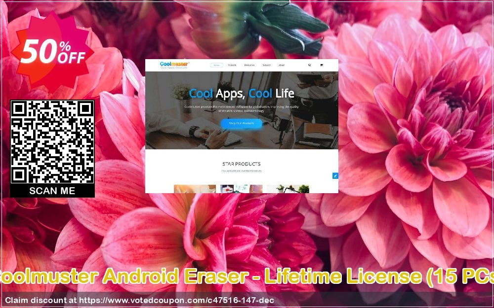 Coolmuster Android Eraser - Lifetime Plan, 15 PCs  Coupon Code Apr 2024, 50% OFF - VotedCoupon