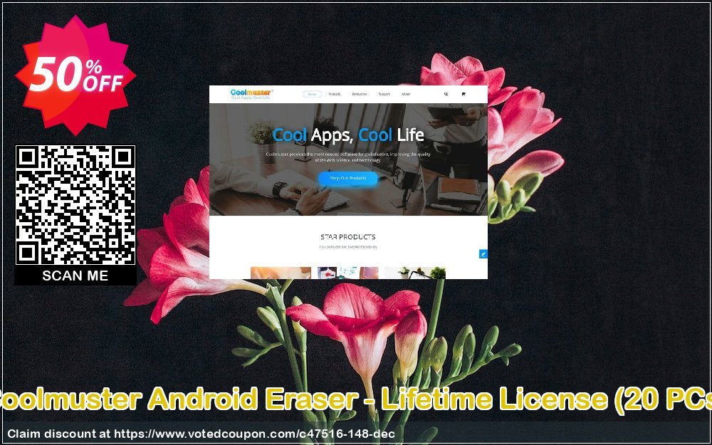 Coolmuster Android Eraser - Lifetime Plan, 20 PCs  Coupon Code Apr 2024, 50% OFF - VotedCoupon