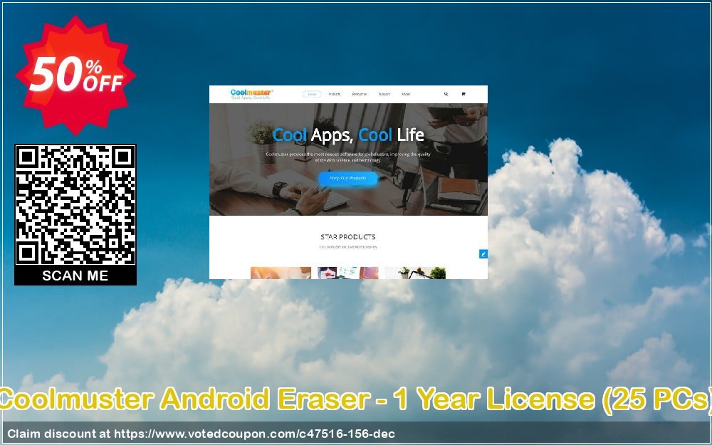 Coolmuster Android Eraser - Yearly Plan, 25 PCs  Coupon, discount affiliate discount. Promotion: 