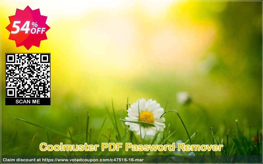 Coolmuster PDF Password Remover Coupon, discount affiliate discount. Promotion: 