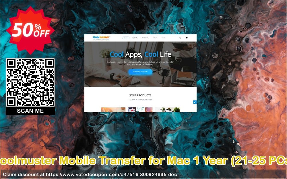 Coolmuster Mobile Transfer for MAC Yearly, 21-25 PCs  Coupon Code Apr 2024, 50% OFF - VotedCoupon