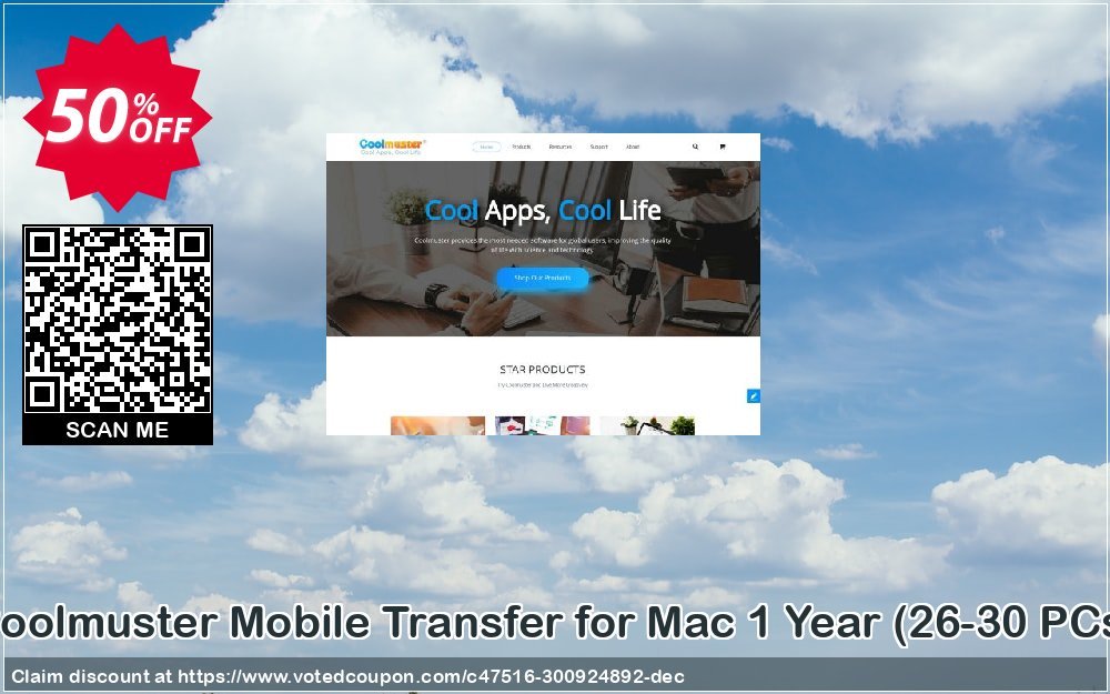 Coolmuster Mobile Transfer for MAC Yearly, 26-30 PCs  Coupon Code Apr 2024, 50% OFF - VotedCoupon