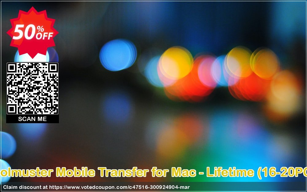 Coolmuster Mobile Transfer for MAC Lifetime, 16-20 PCs  voted-on promotion codes