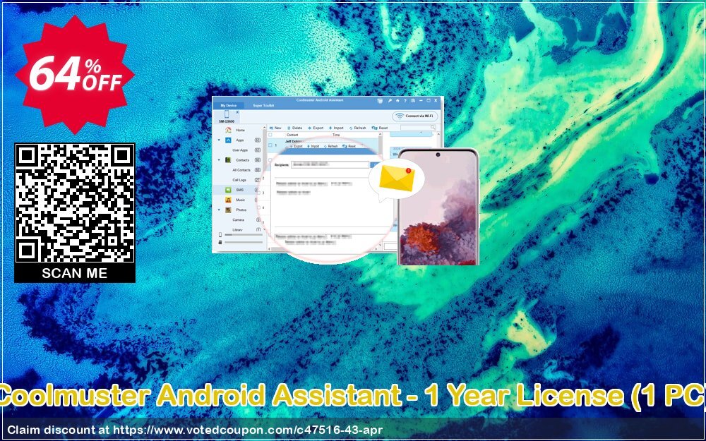 Coolmuster Android Assistant, Yearly Plan  Coupon, discount affiliate discount. Promotion: 