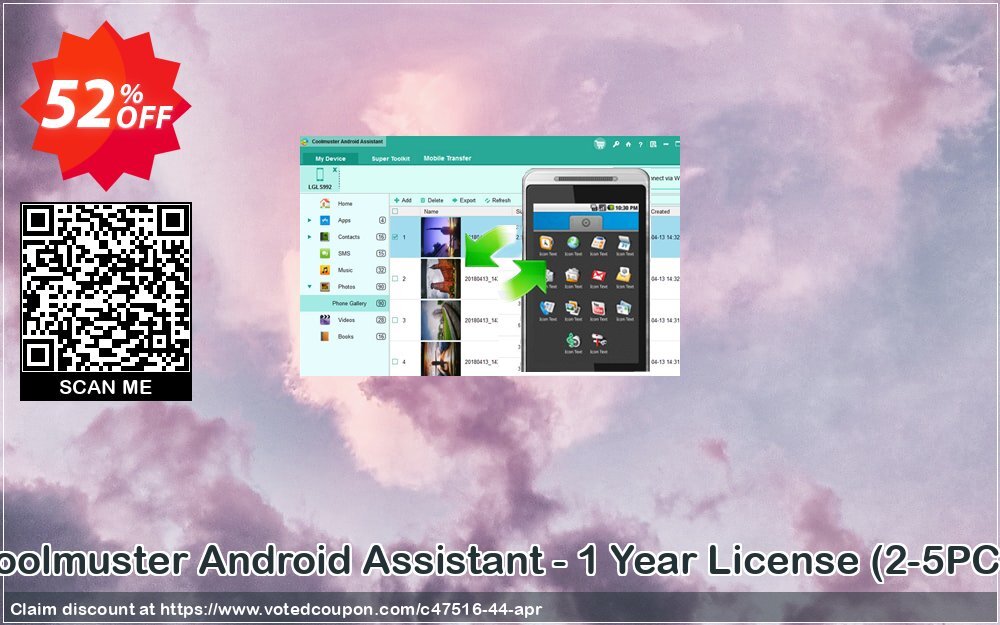 Coolmuster Android Assistant - Yearly Plan, 5 PCs  Coupon Code Apr 2024, 52% OFF - VotedCoupon