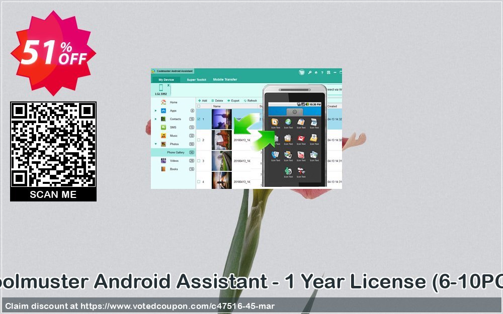 Coolmuster Android Assistant - Yearly Plan, 10 PCs  Coupon Code Apr 2024, 51% OFF - VotedCoupon