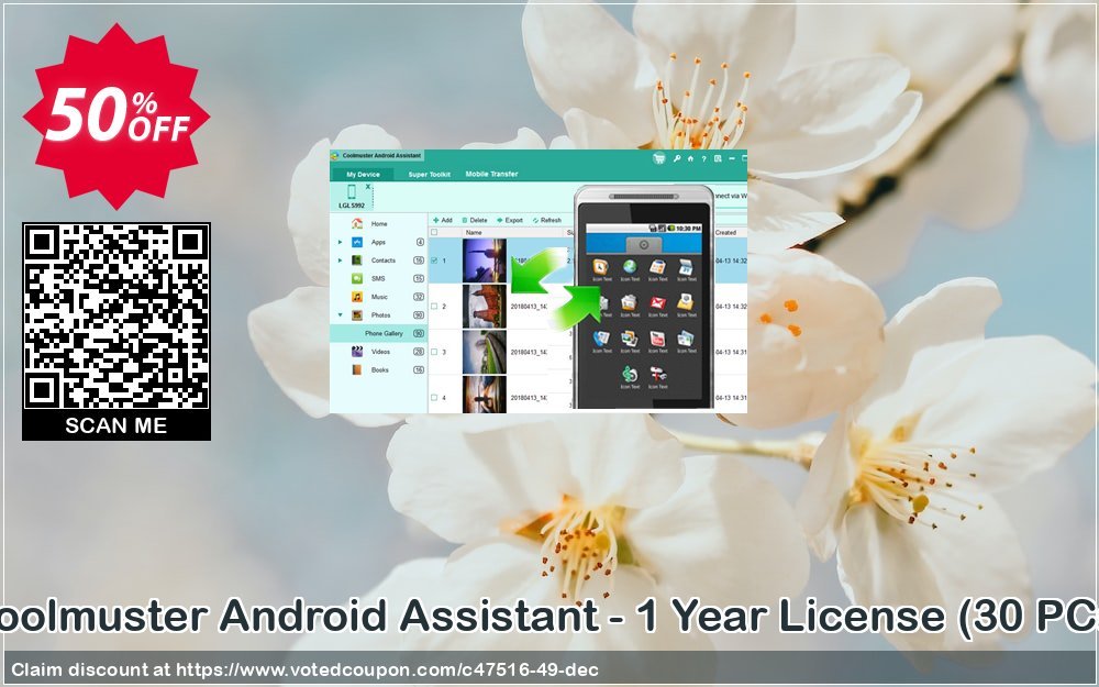 Coolmuster Android Assistant - Yearly Plan, 30 PCs  Coupon Code Apr 2024, 50% OFF - VotedCoupon
