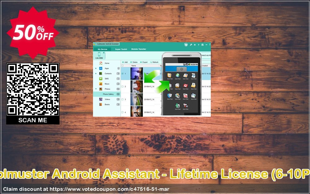 Coolmuster Android Assistant Lifetime, 10 PCs  Coupon, discount affiliate discount. Promotion: 