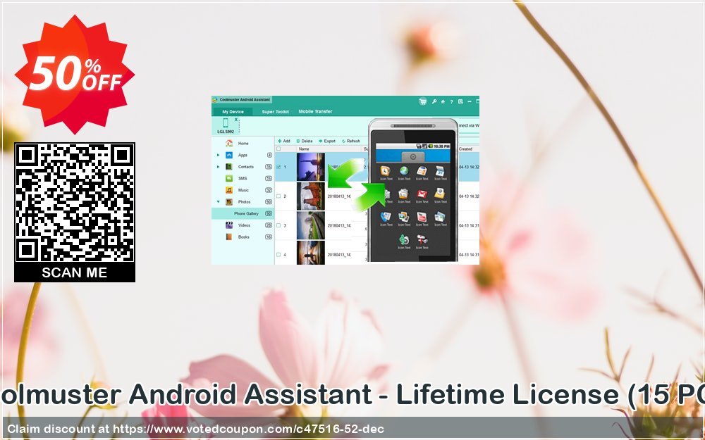 Coolmuster Android Assistant - Lifetime Plan, 15 PCs  Coupon, discount affiliate discount. Promotion: 