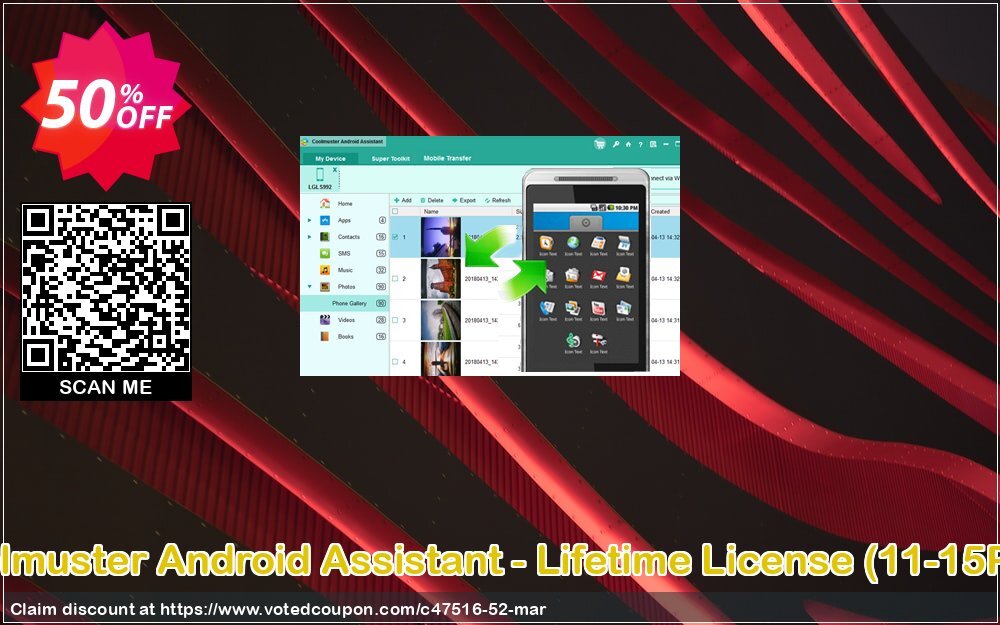 Coolmuster Android Assistant - Lifetime Plan, 15 PCs  Coupon, discount affiliate discount. Promotion: 
