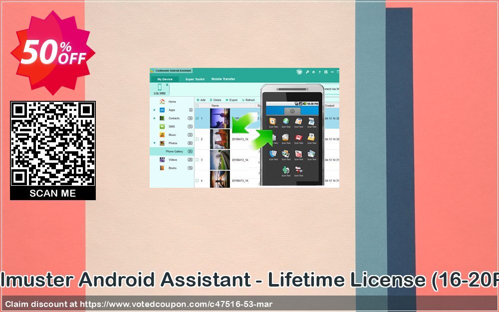 Coolmuster Android Assistant - Lifetime Plan, 20 PCs  Coupon Code Apr 2024, 50% OFF - VotedCoupon