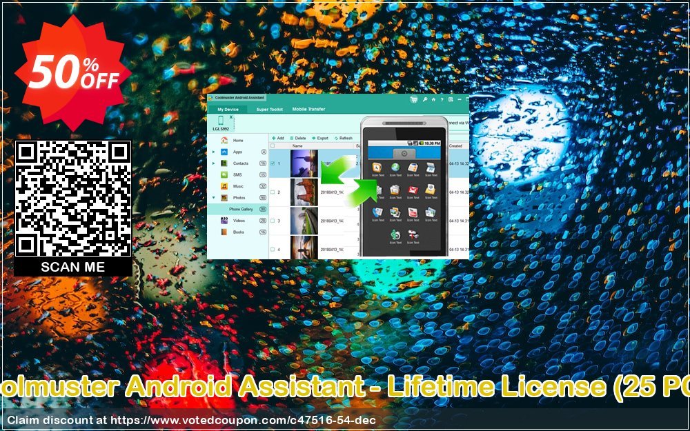 Coolmuster Android Assistant - Lifetime Plan, 25 PCs  Coupon, discount affiliate discount. Promotion: 
