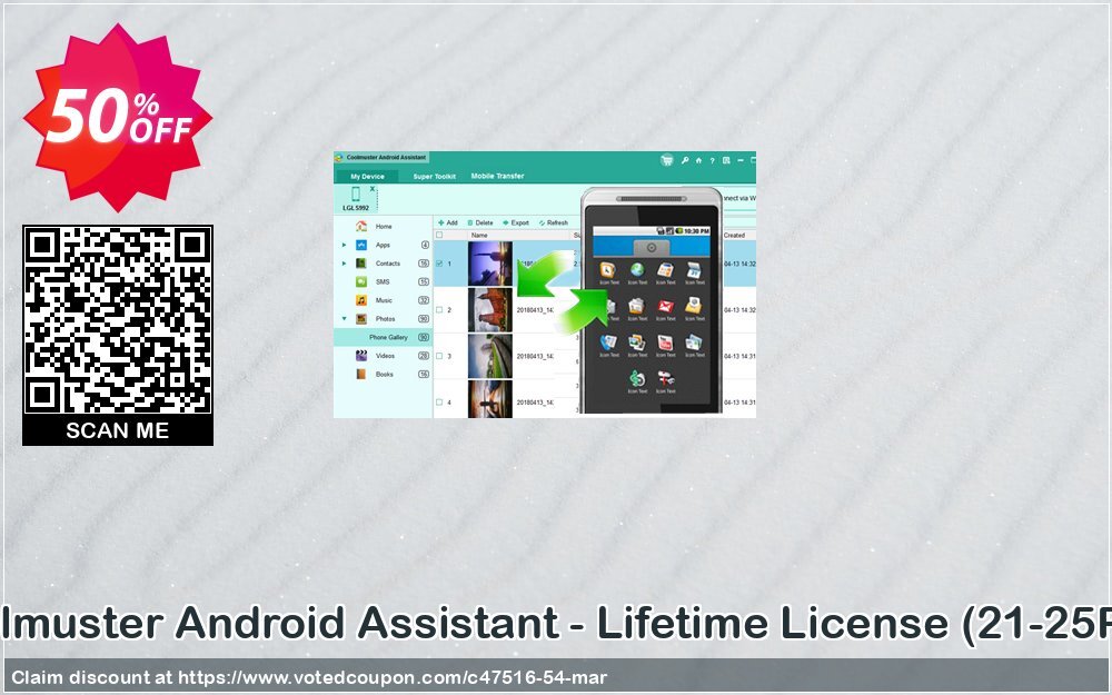 Coolmuster Android Assistant - Lifetime Plan, 25 PCs  Coupon Code May 2024, 50% OFF - VotedCoupon