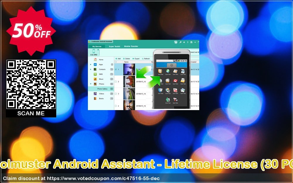 Coolmuster Android Assistant - Lifetime Plan, 30 PCs  Coupon Code Apr 2024, 50% OFF - VotedCoupon