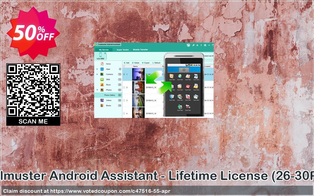 Coolmuster Android Assistant - Lifetime Plan, 30 PCs  Coupon, discount affiliate discount. Promotion: 