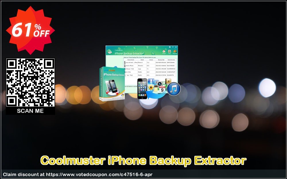 Coolmuster iPhone Backup Extractor Coupon Code May 2024, 61% OFF - VotedCoupon