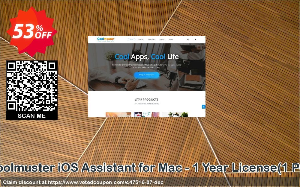 Coolmuster iOS Assistant for MAC - Yearly Plan, 1 PC  Coupon, discount affiliate discount. Promotion: 
