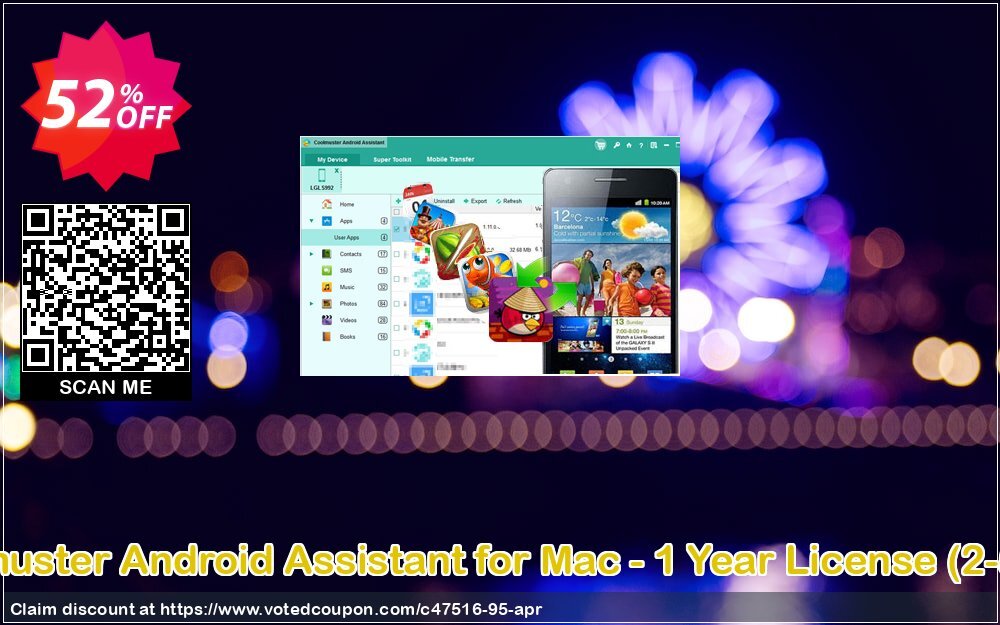 Coolmuster Android Assistant for MAC - Yearly Plan, 5 PCs  Coupon Code May 2024, 52% OFF - VotedCoupon