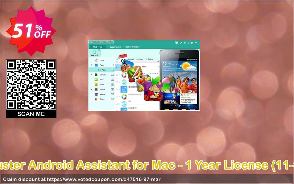 Coolmuster Android Assistant for MAC - Yearly Plan, 15 PCs  Coupon Code Apr 2024, 51% OFF - VotedCoupon