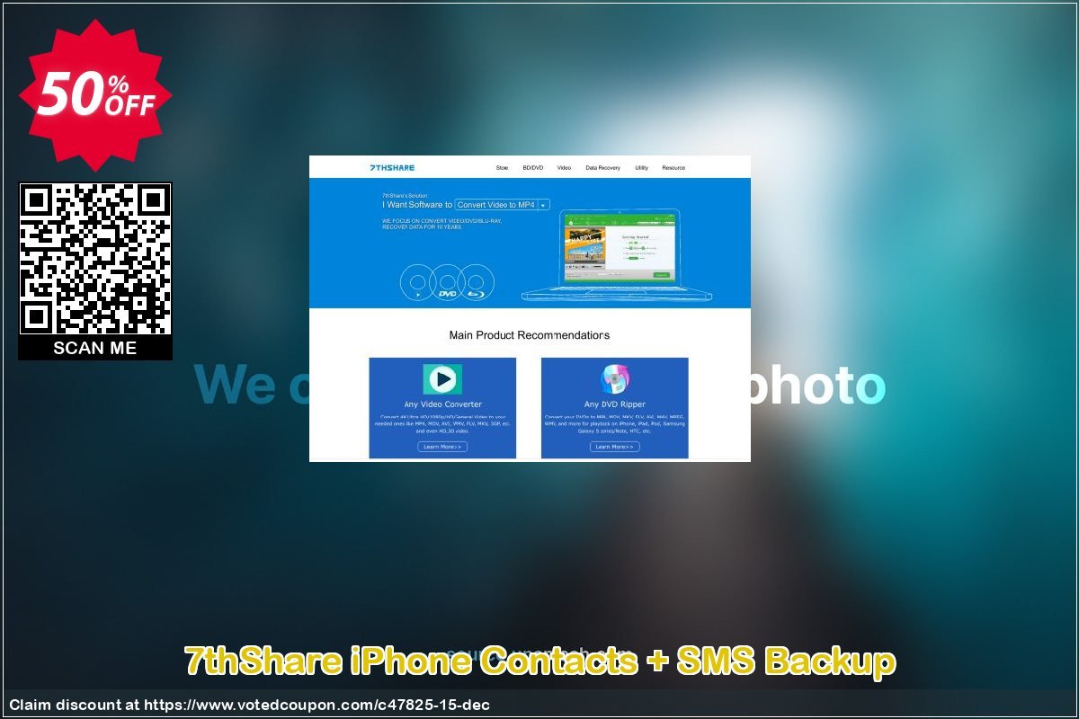7thShare iPhone Contacts + SMS Backup Coupon Code Jun 2024, 50% OFF - VotedCoupon