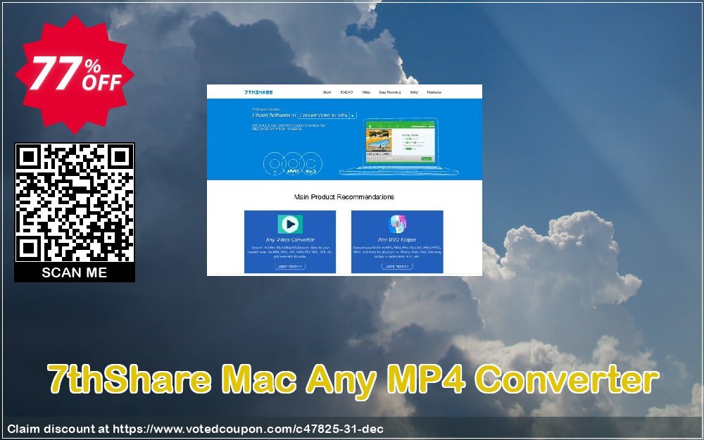 7thShare MAC Any MP4 Converter Coupon, discount 60% discount7thShare Mac Any MP4 Converter. Promotion: 