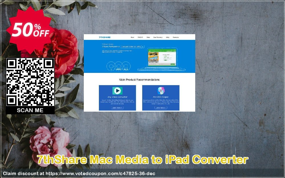 7thShare MAC Media to iPad Converter Coupon, discount 50% Off Discount. Promotion: 