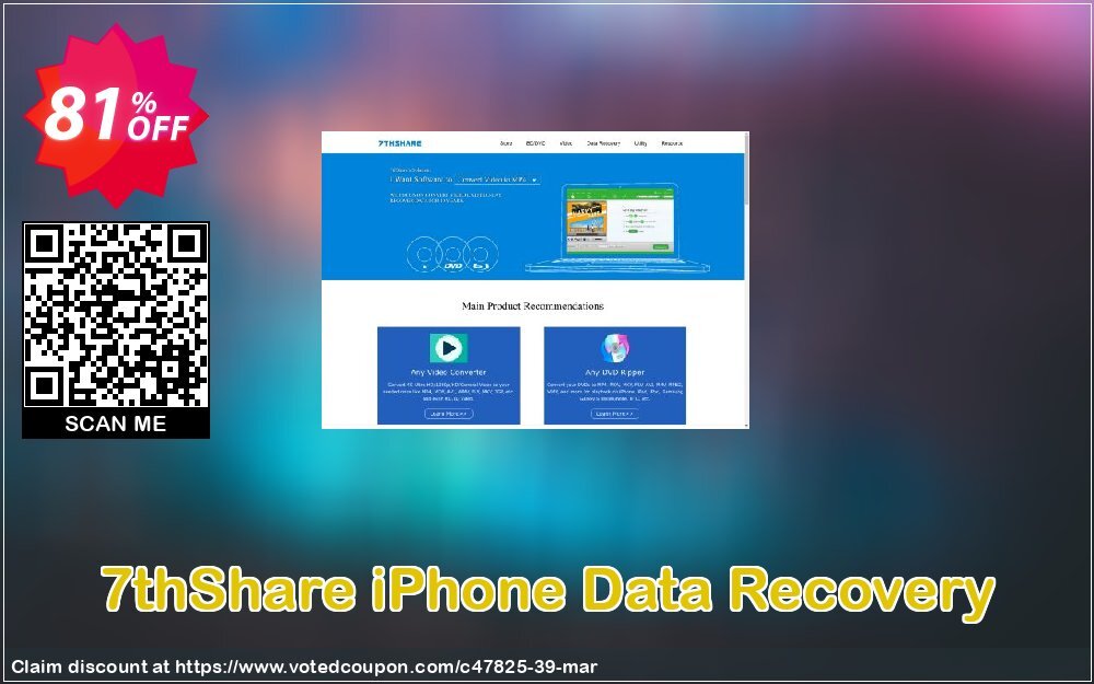 7thShare iPhone Data Recovery Coupon Code Apr 2024, 81% OFF - VotedCoupon