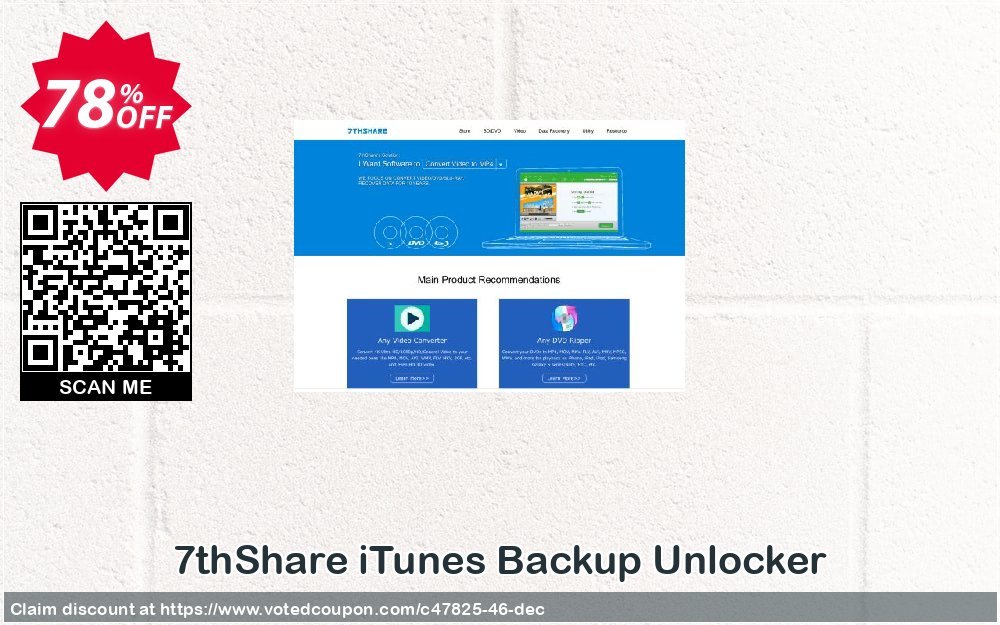 7thShare iTunes Backup Unlocker Coupon, discount 60% discount7thShare iTunes Backup Unlocker. Promotion: 