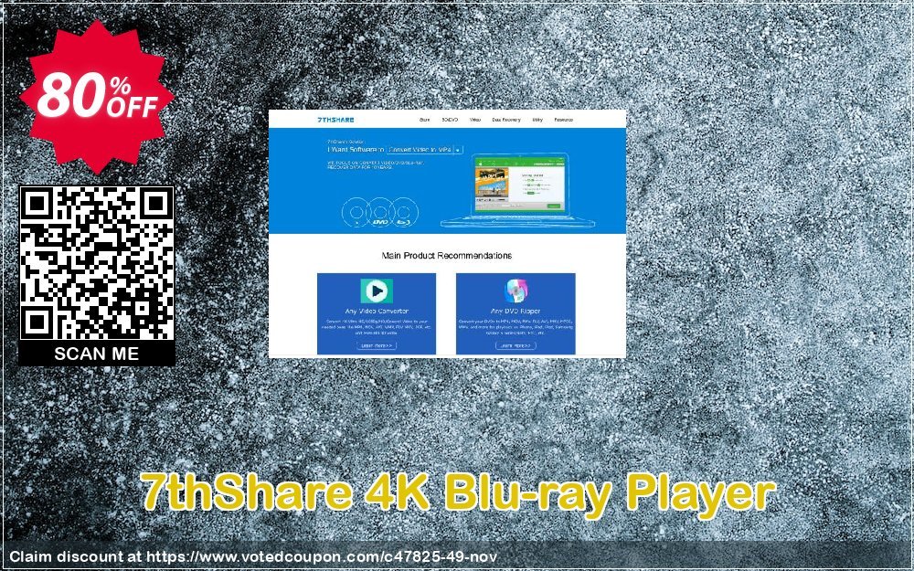7thShare 4K Blu-ray Player Coupon, discount 60% discount7thShare 4K Blu-ray Player. Promotion: 50% Off Discount for All Software