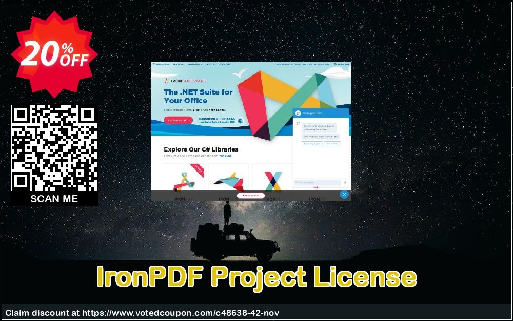 IronPDF Project Plan Coupon, discount 20% bundle discount. Promotion: 