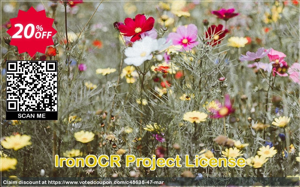 IronOCR Project Plan Coupon, discount 20% bundle discount. Promotion: 